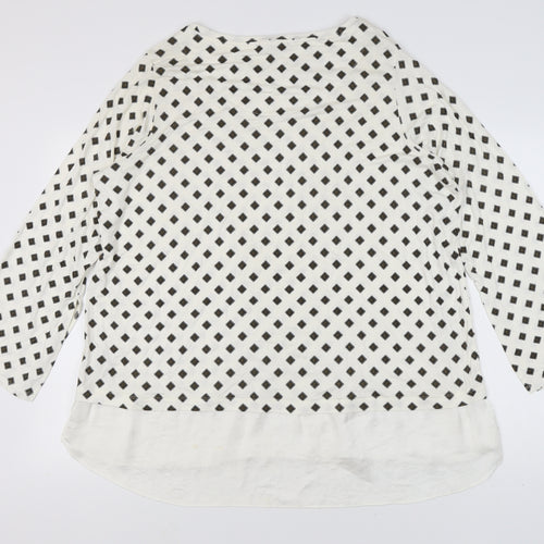 Marks and Spencer Women's Black Argyle Top, Size 24