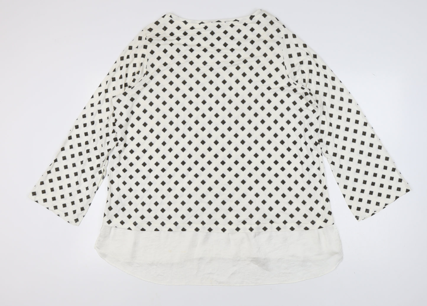 Marks and Spencer Women's Black Argyle Top, Size 24