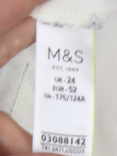 Marks and Spencer Women's Black Argyle Top, Size 24