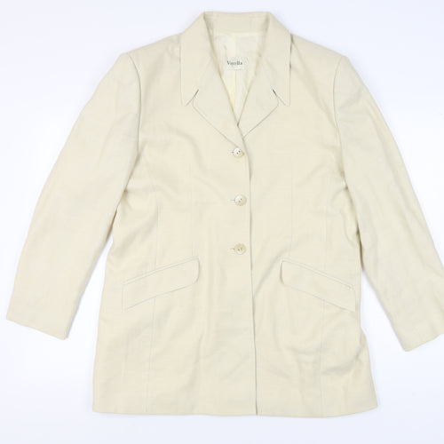 Viyella Women's Beige Blazer, Size 18, Notch Lapel
