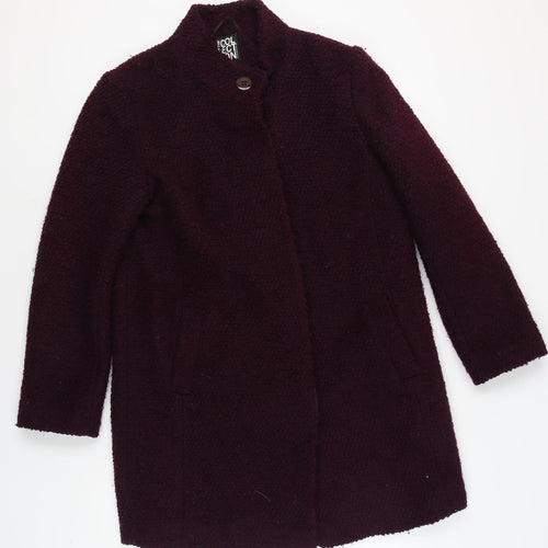 The Collection Women's Purple Wool Mid-Length Coat Size 14