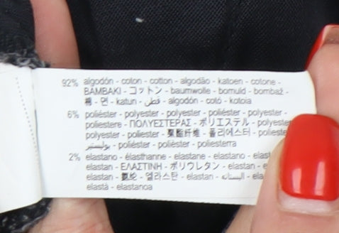 Zara Girls Black Cargo Shorts 8 Years Elastic Waist Pockets