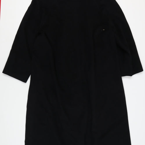 Jaeger Women's Black Wool Overcoat Size 18