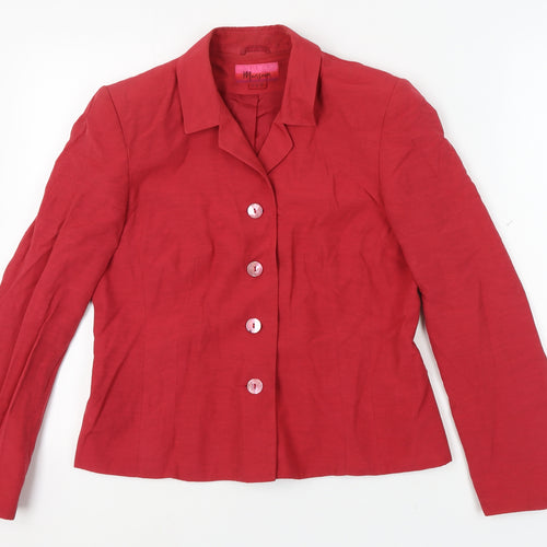 Monsoon Women’s Red Blazer, Size 14, Elegant Style