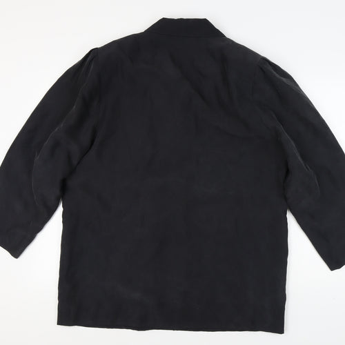 New Fast Women's Black Double-Breasted Blazer, Size 18