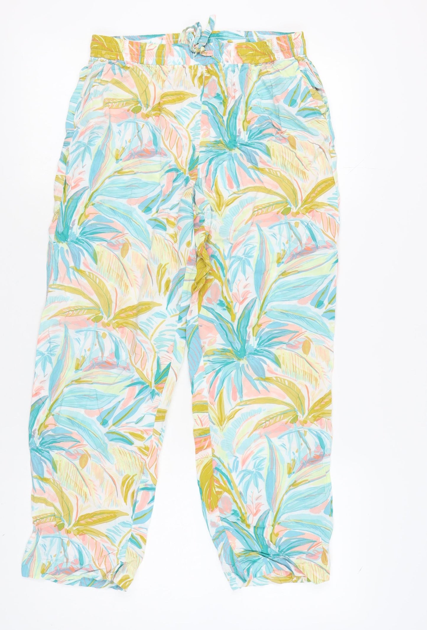 Next Women’s Floral Summer Trousers Size 10 Multicoloured
