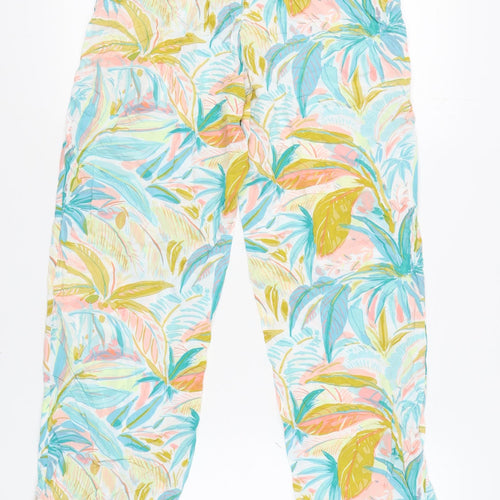 Next Women’s Floral Summer Trousers Size 10 Multicoloured