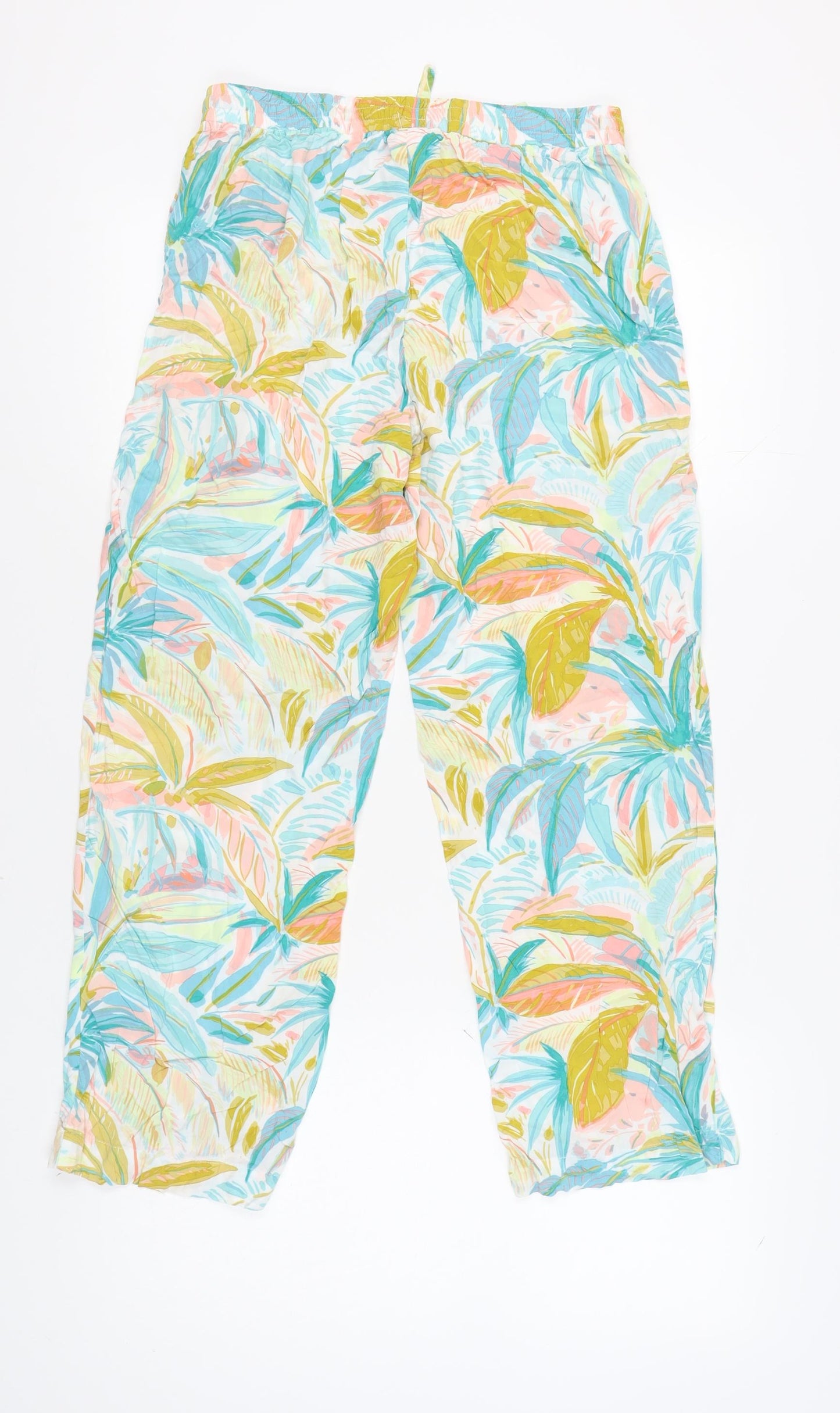Next Women’s Floral Summer Trousers Size 10 Multicoloured