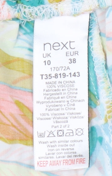 Next Women’s Floral Summer Trousers Size 10 Multicoloured