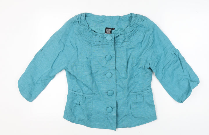 Sharon Young Women's Blue Silk Blazer Size 10