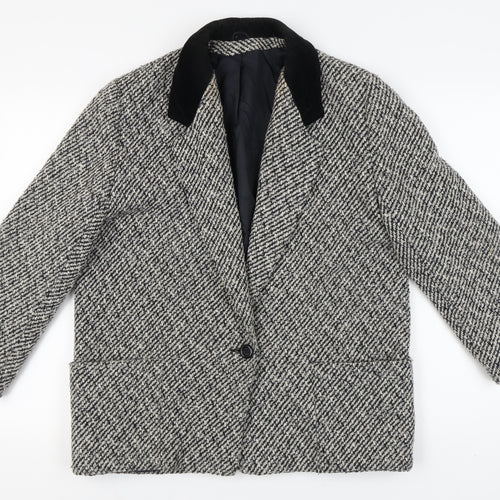 Debenhams Grey Herringbone Blazer Size 12 Women