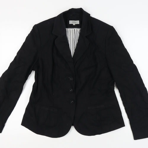 Marks and Spencer Women’s Black Linen Suit Jacket, Size 14