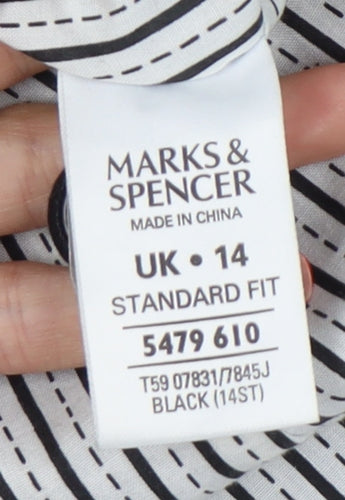 Marks and Spencer Women’s Black Linen Suit Jacket, Size 14