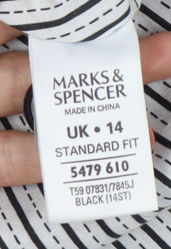 Marks and Spencer Women’s Black Linen Suit Jacket, Size 14