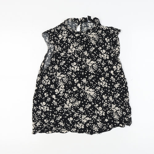 New Look Women's Floral Black Blouse Size 12