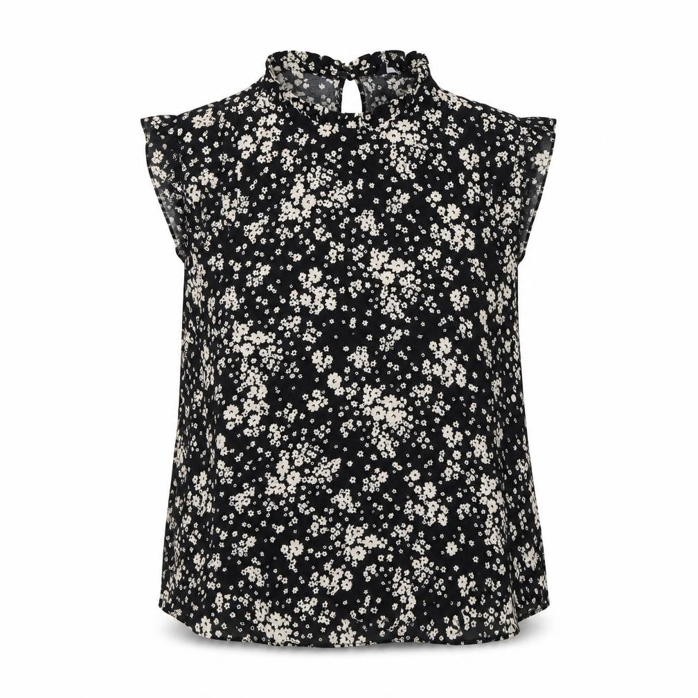 Front view of New Look Women's Floral Black Blouse, size 12