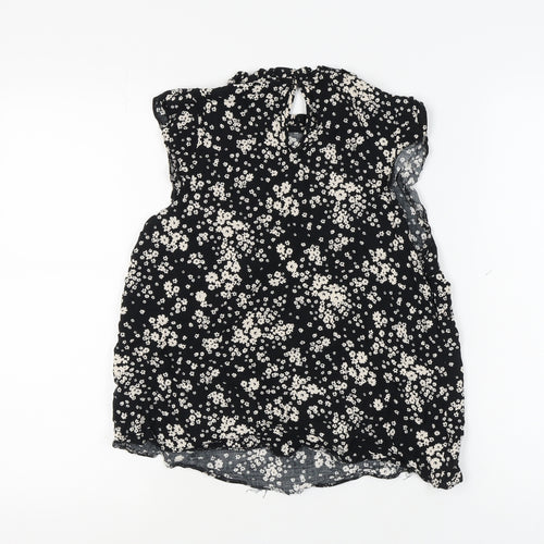 New Look Women's Floral Black Blouse Size 12