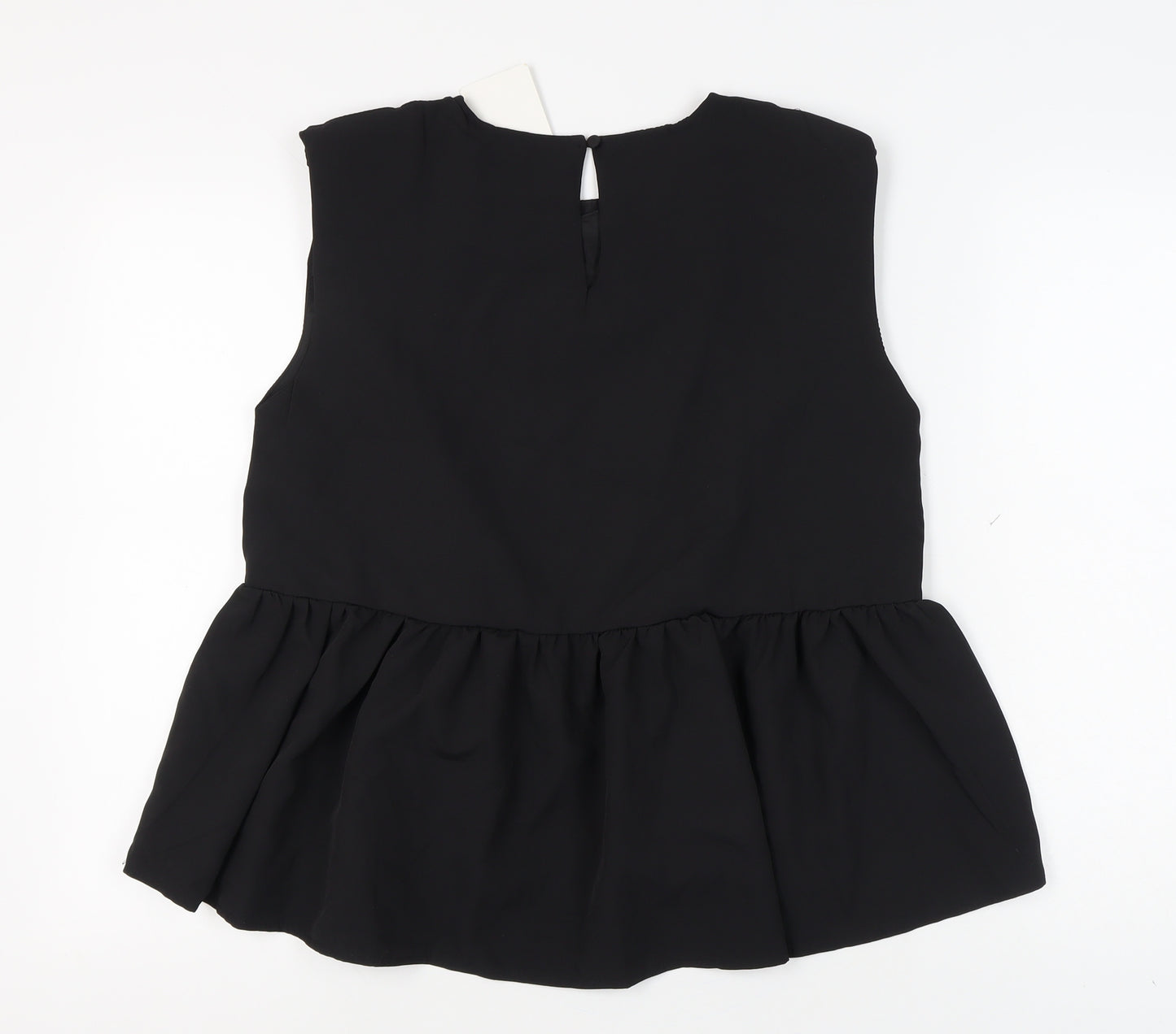 In The Style Women's Black Peplum Blouse Size 12