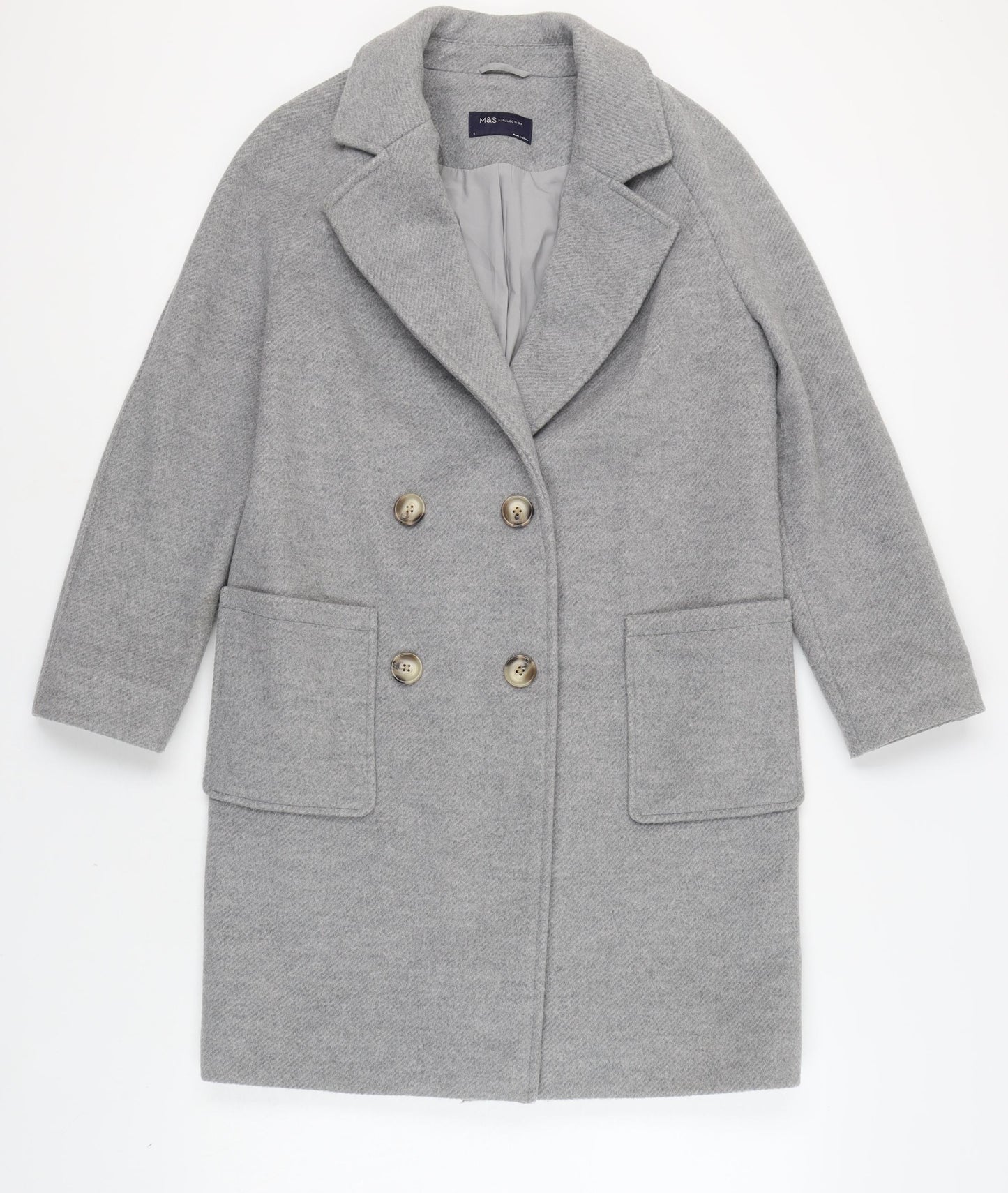 Marks and Spencer Women's Grey Overcoat Size 6