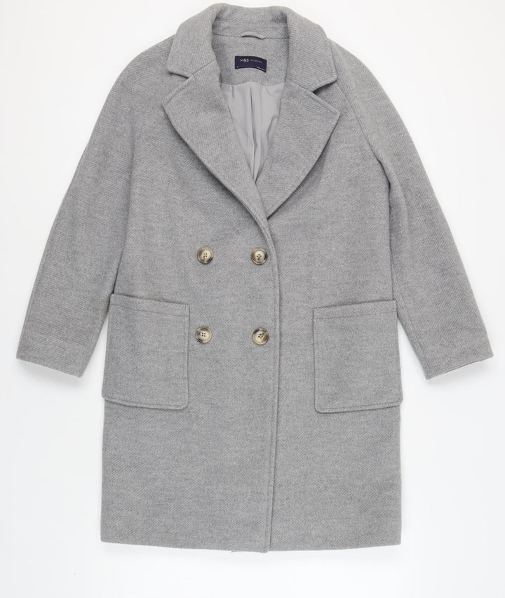 Marks and Spencer Women's Grey Overcoat Size 6