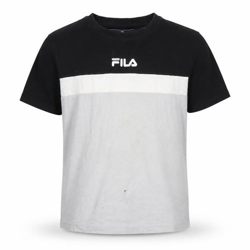 Fila Boys Colourblock T-Shirt 8-10 Years Black Logo