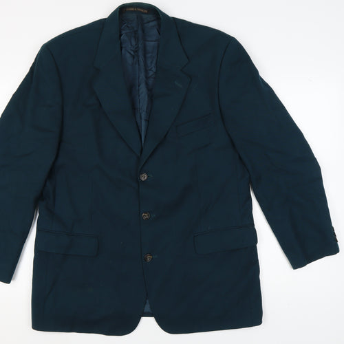 Marks & Spencer Men's Blue Blazer, Mid-Length, 44