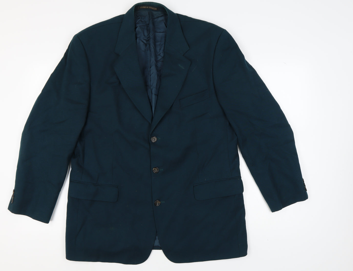 Marks & Spencer Men's Blue Blazer, Mid-Length, 44