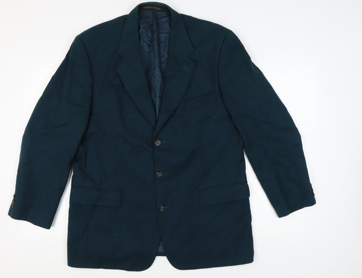 Marks & Spencer Men's Blue Blazer, Mid-Length, 44