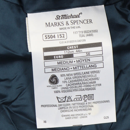 Marks & Spencer Men's Blue Blazer, Mid-Length, 44