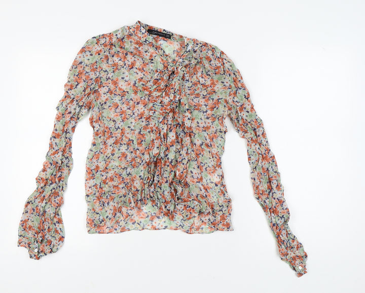 Zara Women Multicoloured Floral Tunic Blouse XS