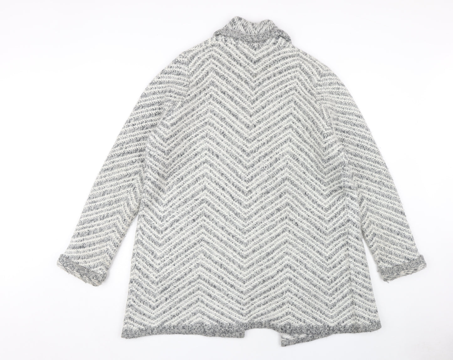 Marks and Spencer Women’s Grey Herringbone Cardigan, Size 16
