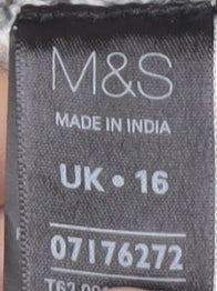 Marks and Spencer Women’s Grey Herringbone Cardigan, Size 16