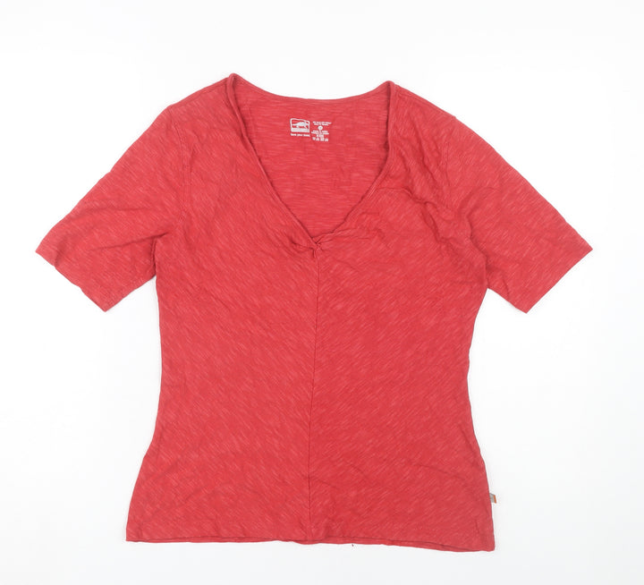 Horny Toad Women's Red V-Neck T-Shirt, Medium