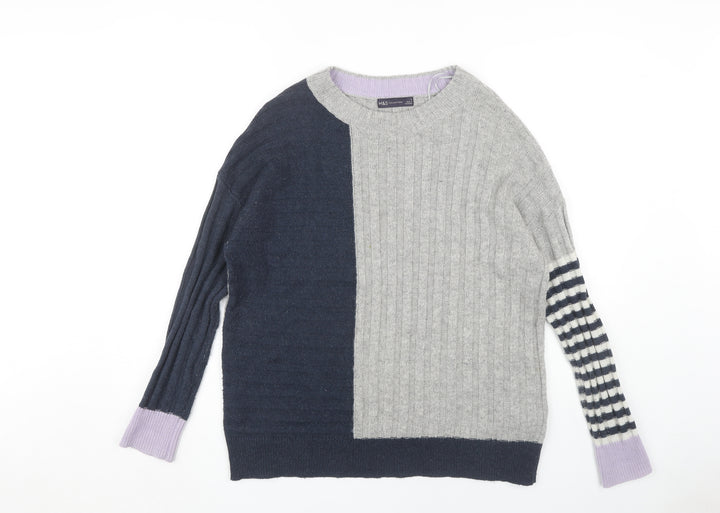 Marks and Spencer Women's Grey Pullover Jumper M