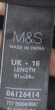 Marks & Spencer Women's Black Pencil Skirt UK 16