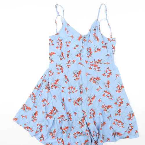 Lottie Women's Blue Floral Short Dress Size 14