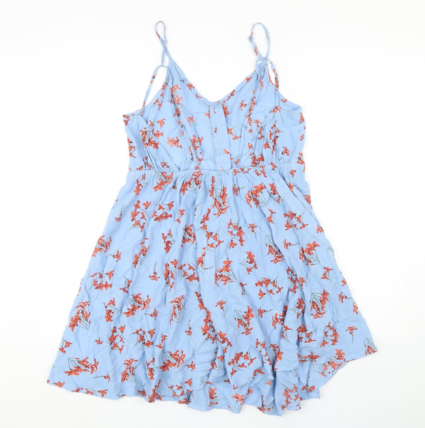 Lottie Women's Blue Floral Short Dress Size 14