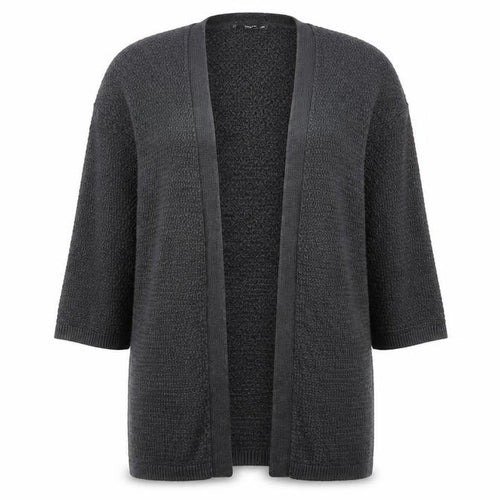 Mango Women's Grey Open Front Cardigan, Size S, Chunky Knit
