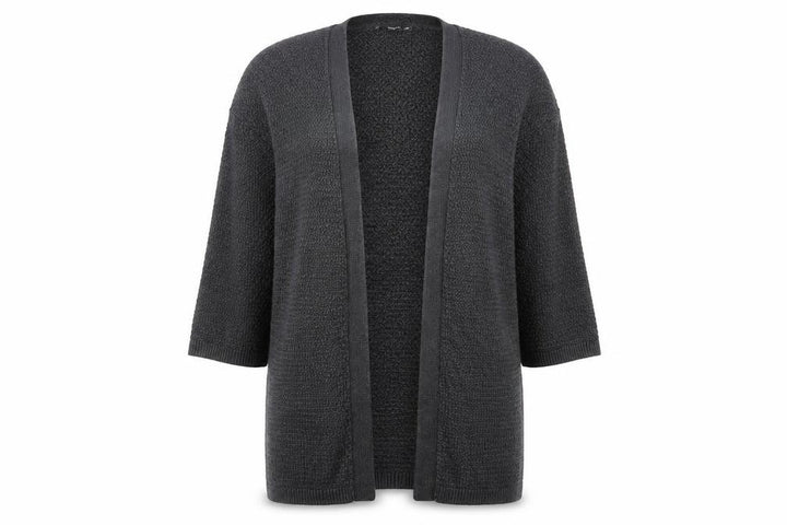 Mango Women's Grey Open Front Cardigan, Size S, Chunky Knit