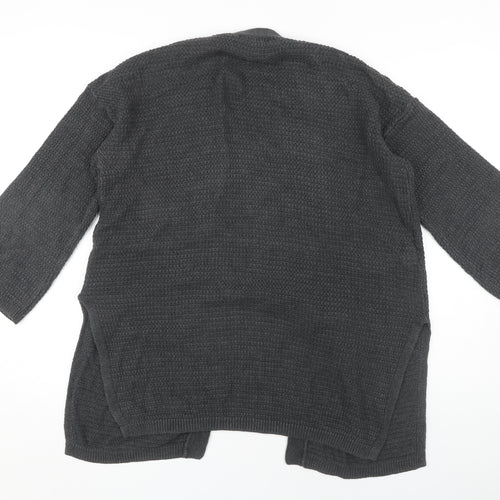 Mango Women's Grey Open Front Cardigan, Size S, Chunky Knit