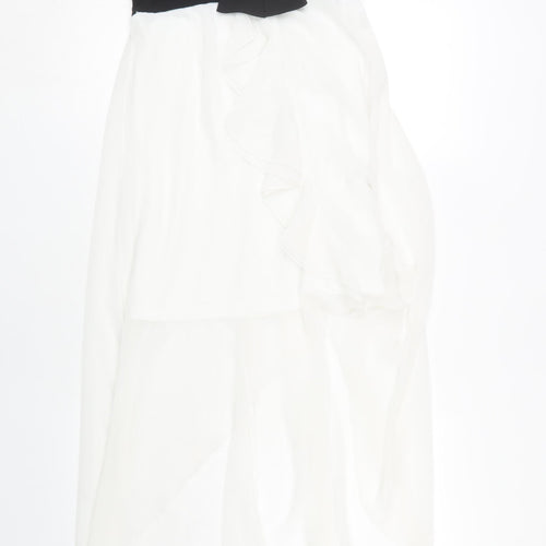 Club L Women's Hi-Low Black & White Dress Size 12