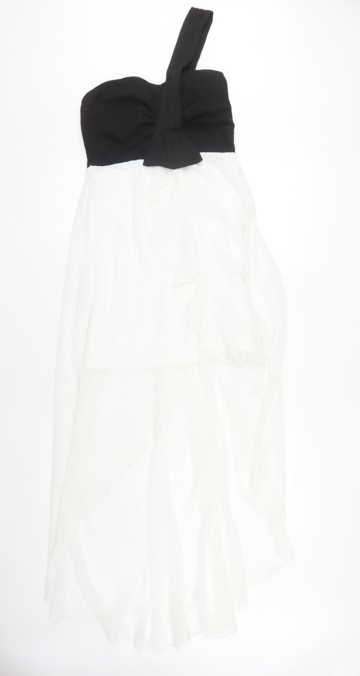 Club L Women's Hi-Low Black & White Dress Size 12