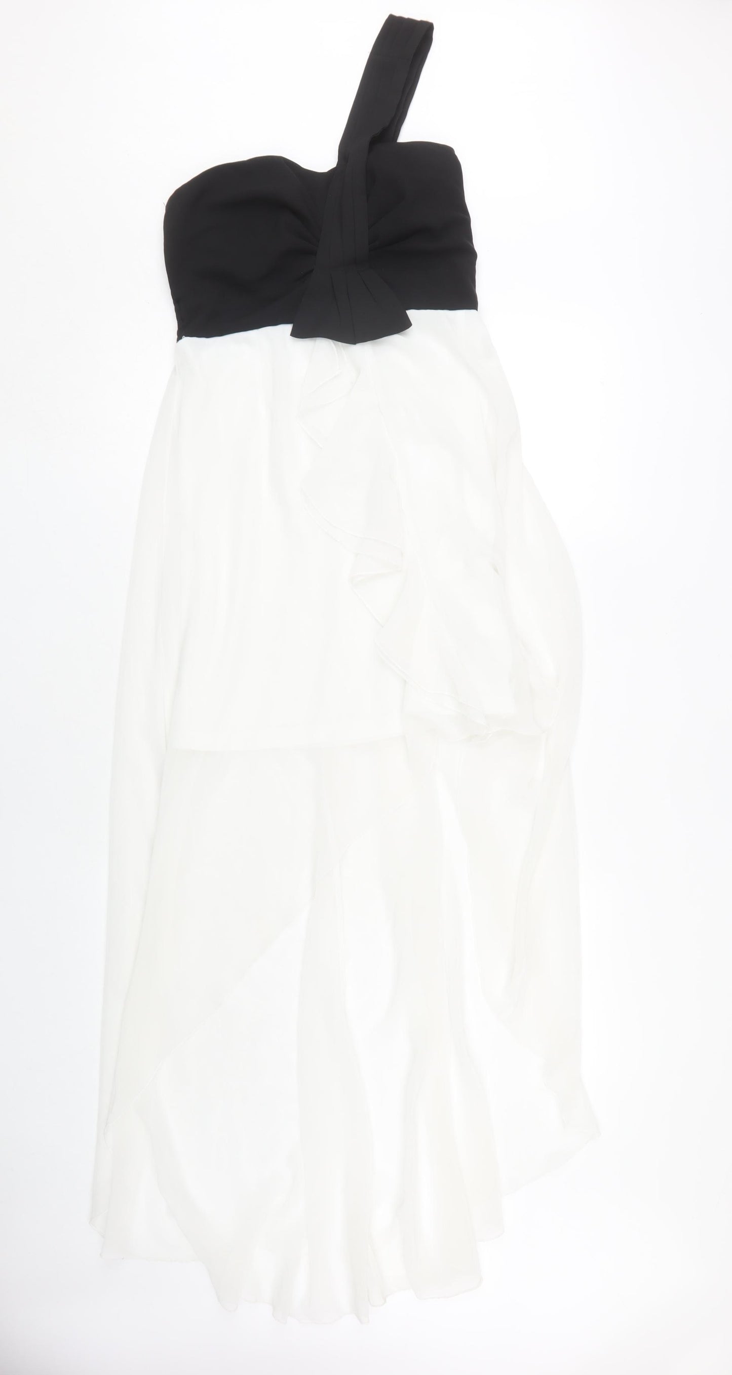 Club L Women's Hi-Low Black & White Dress Size 12
