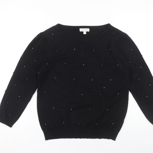 Monsoon Women's Black Beaded Jumper M