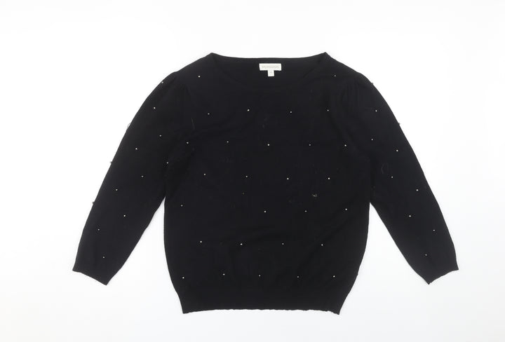 Monsoon Women's Black Beaded Jumper M
