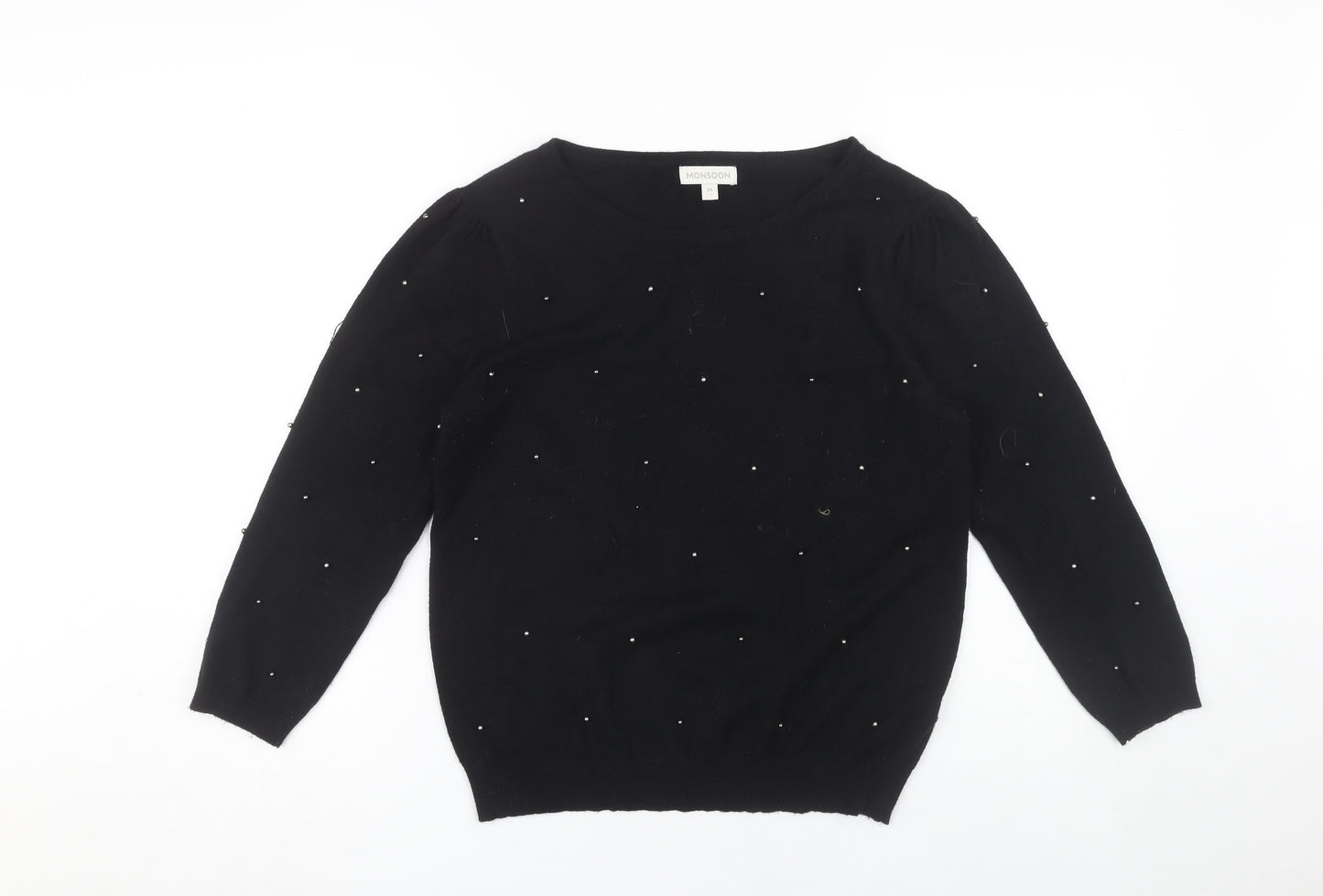 Monsoon Women's Black Beaded Jumper M