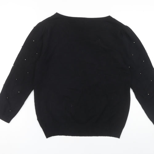 Monsoon Women's Black Beaded Jumper M