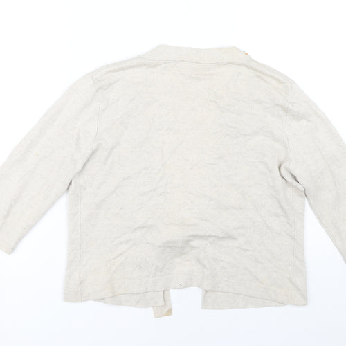 Minuet Women Beige Beaded Cardigan Size 14