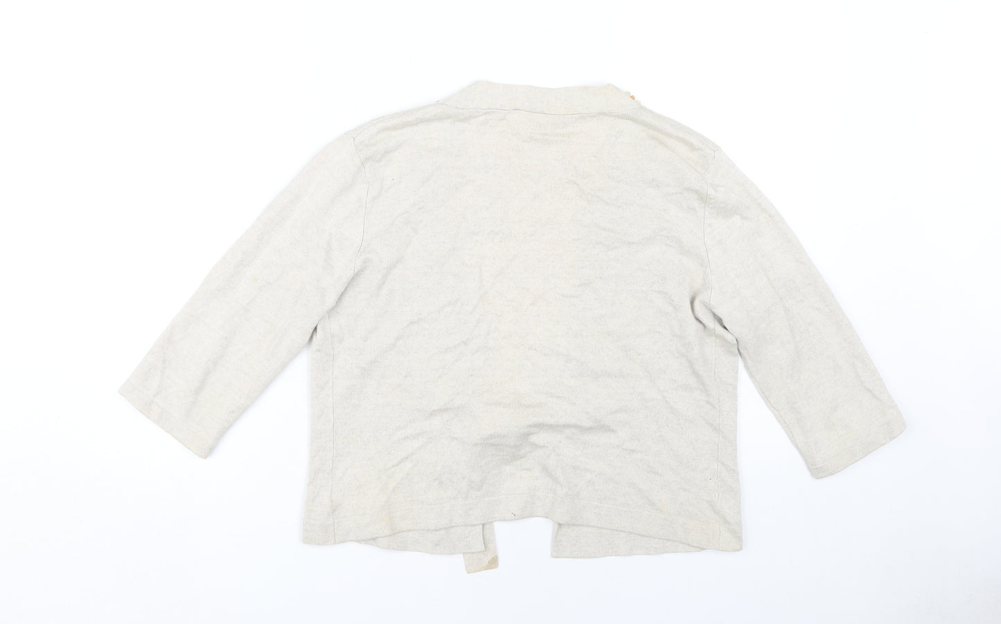 Minuet Women Beige Beaded Cardigan Size 14