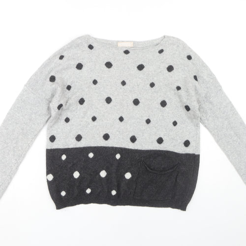 BENEDETTA.B. Women's Grey Polka Dot Jumper Size S